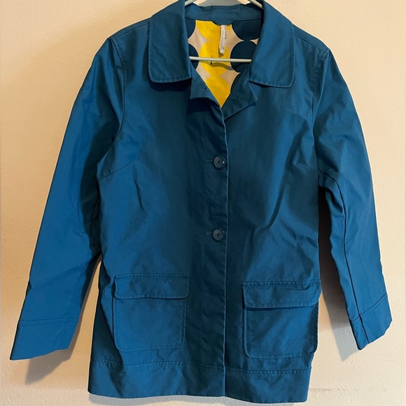 Old Navy Jackets & Blazers - Old Navy Blue 3 Button 100% Cotton Classic Front Pockets Trench Coat XL Preppy